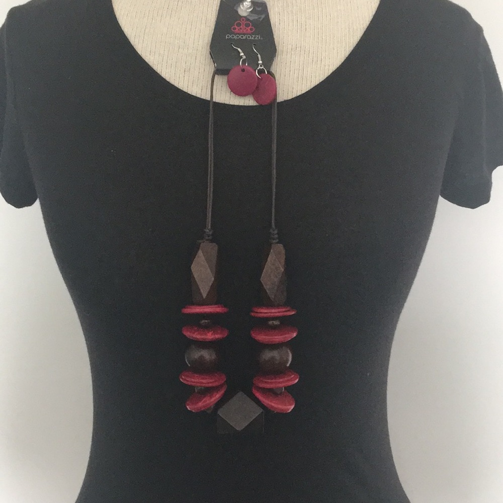 Brown and Red necklace.